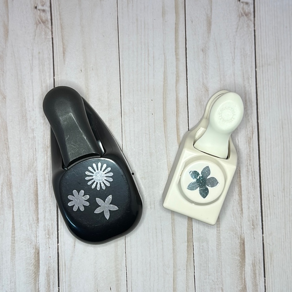 Martha Stewart Stamp and Punch and Stampin’ Up! Flower punches set of 2